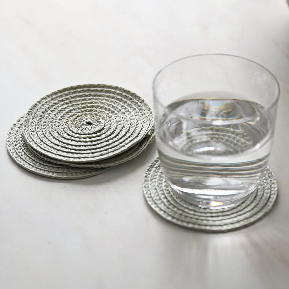 PAIGE Coaster Set of 4 Salt & Papper - Ice - Image 4