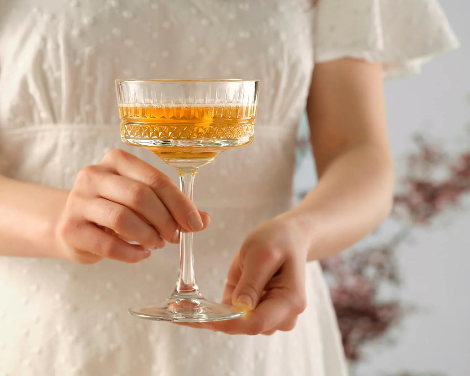 Pasabahce Pattern by Delisoga Elysia Champagne Coupe Glasses 255ml (Pack of 4) - Image 3