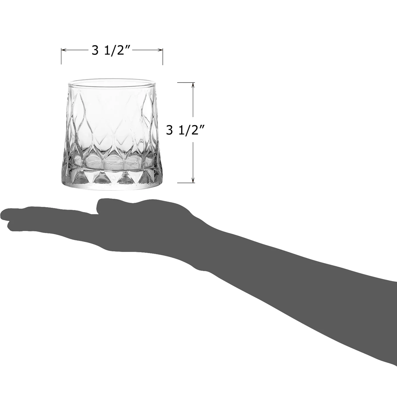 Pasabahce Leafy Glass 90x85mm/320ml set of 6 - Image 5