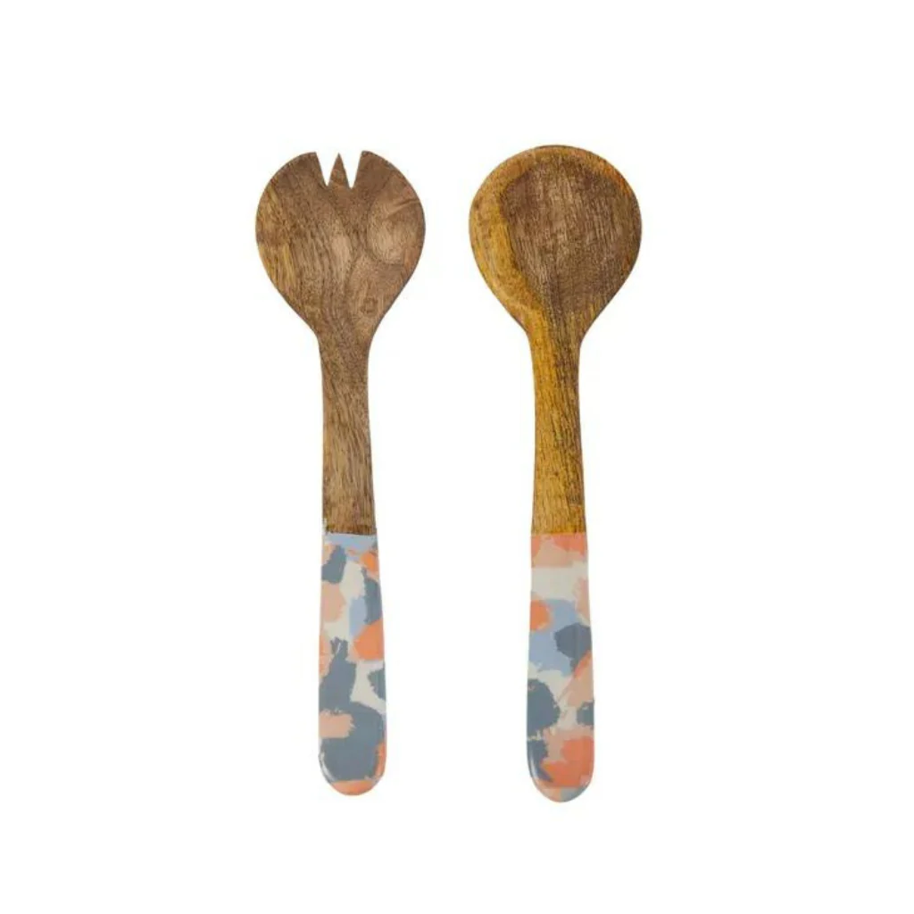 Phoebe Wooden Salad Server Set - Image 3