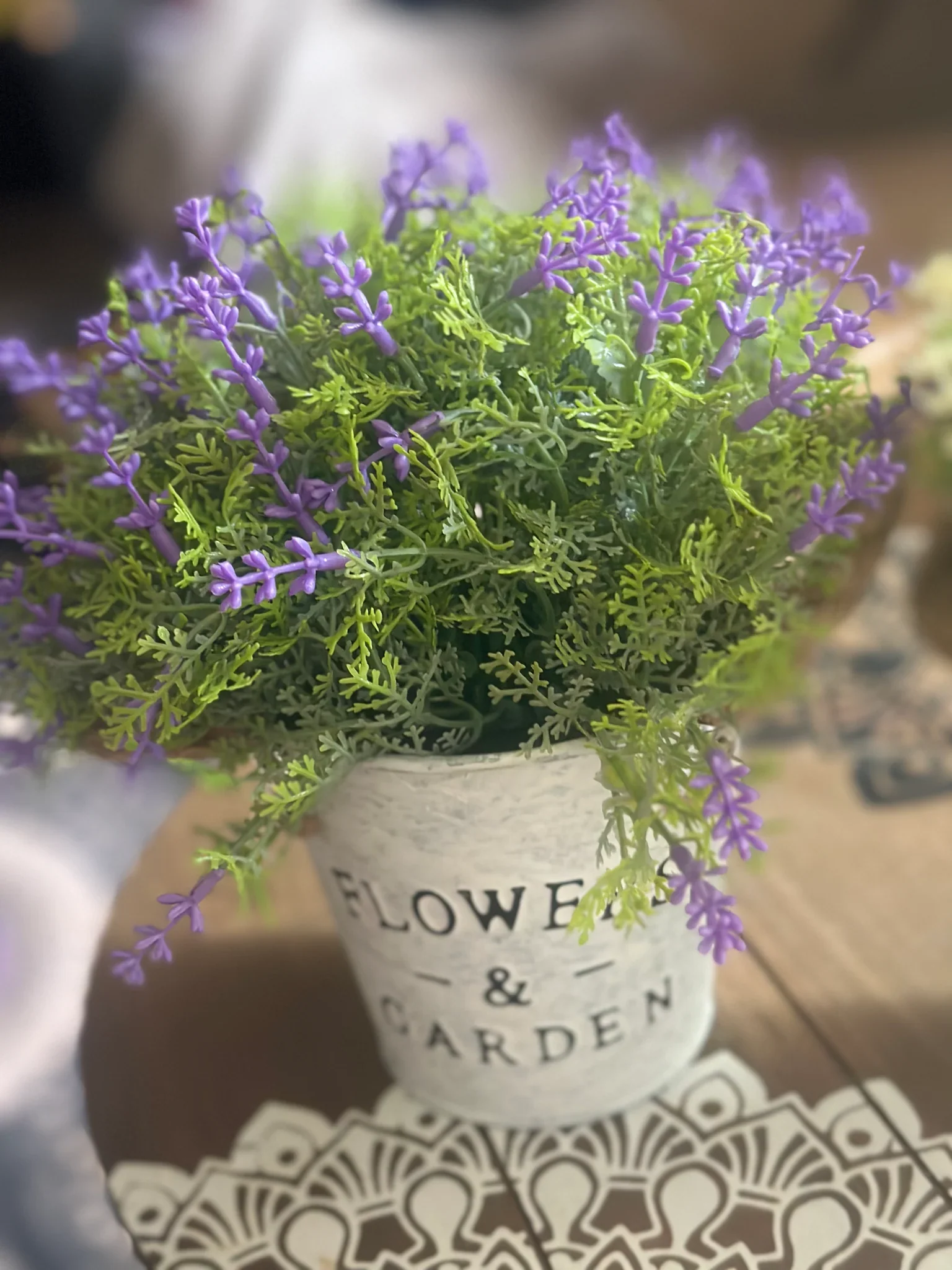 Potted Flowers with Rope Handle - Image 3