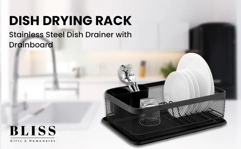Salt & Pepper Ebony Dish Rack - Black - Image 2
