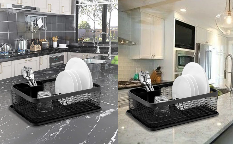 Salt & Pepper Ebony Dish Rack - Black - Image 6