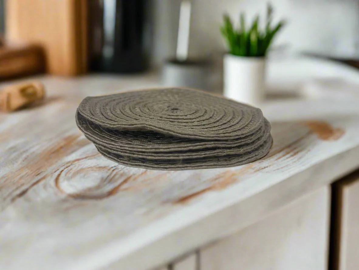 Salt & Pepper Set of 4 PAIGE Coasters - Dust - Image 3