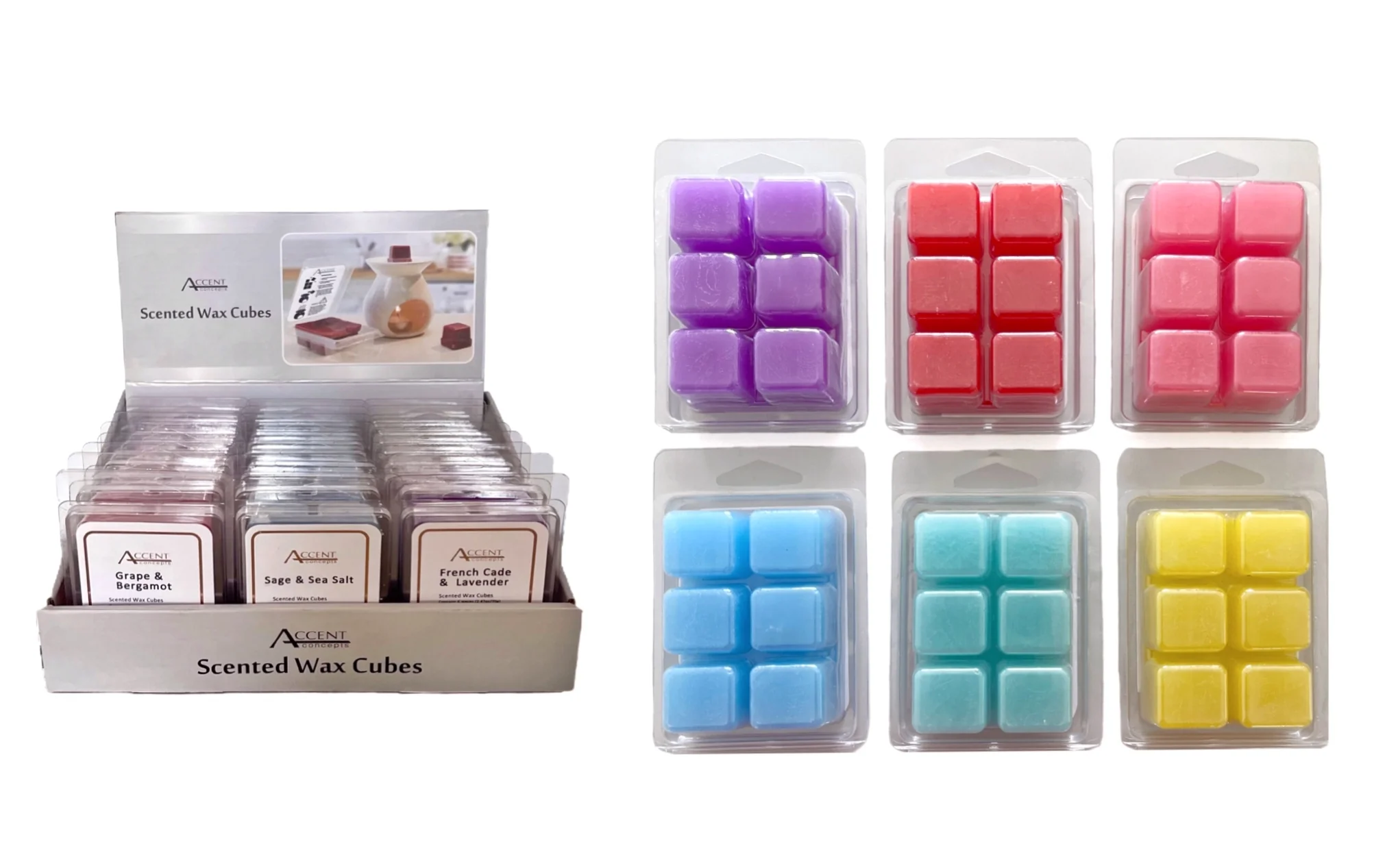 SCENTED CANDLE MELT PK6 ASST COLS - Image 3