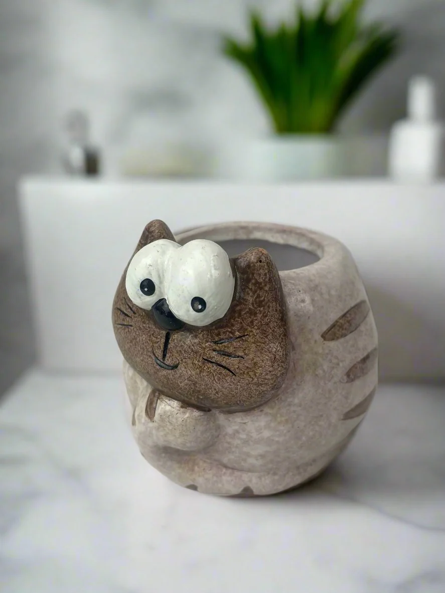Ceramic Sheep & Cat Planter -12x11cm - Image 7