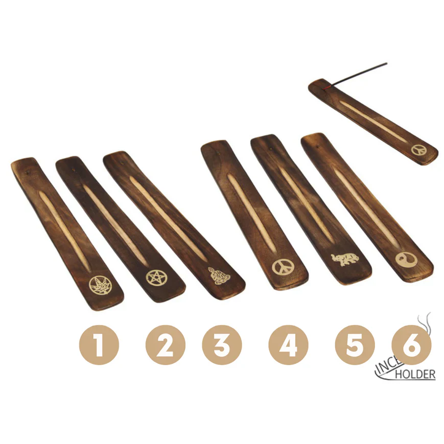 WOODEN INCENSE ASH CATCHER 26CM 6 ASST - Image 2